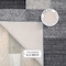 World Rug Gallery Contemporary Modern Geometric Boxes Design Non-Slip Runner Rug 2' x 7' Gray 506GRAY2X7 - alternate 4